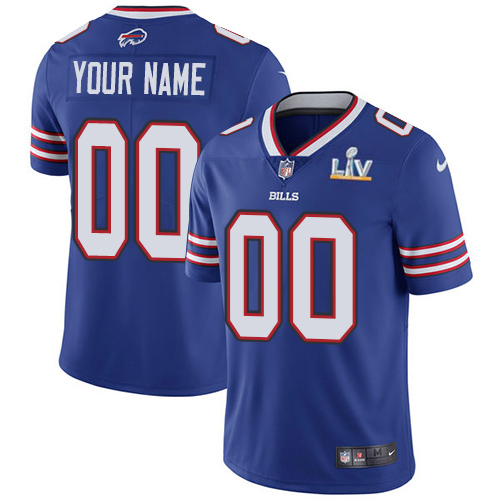 Men's Buffalo Bills Blue NFL 2021 Customize Super Bowl LV Limited Jersey